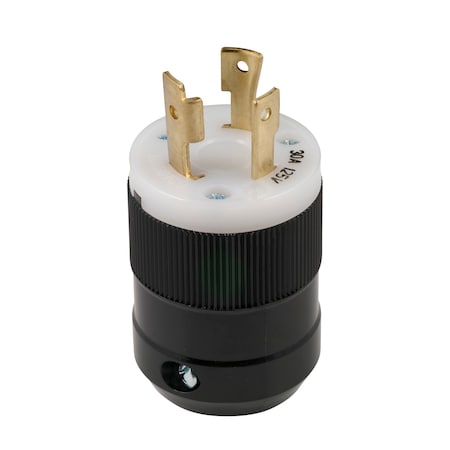 Marinco Locking Connector, 30 A, 125V AC, Single Phase, 2 Pole, Screw Terminals, Spring Clamp Terminals 305P